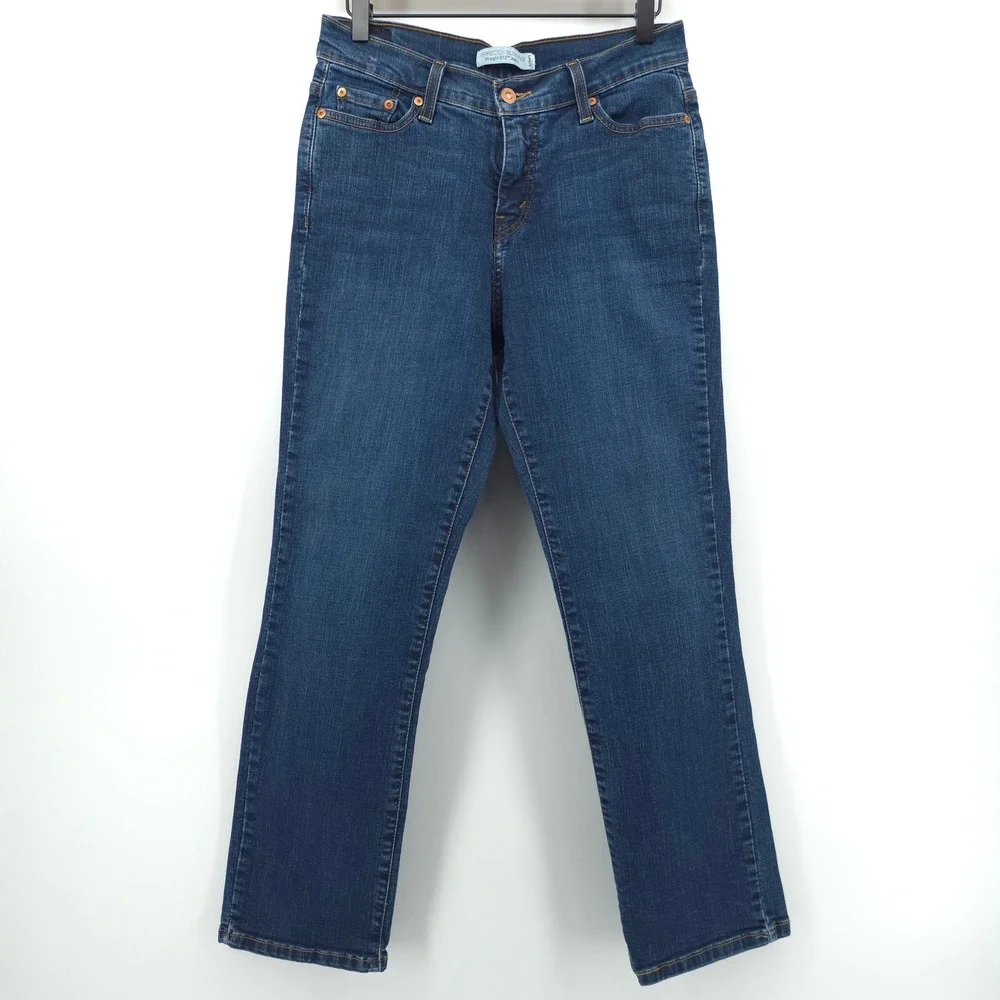 Levi's Womens‎ Jeans Perfectly Slimming Straight 512 10 Dark Wash Denim